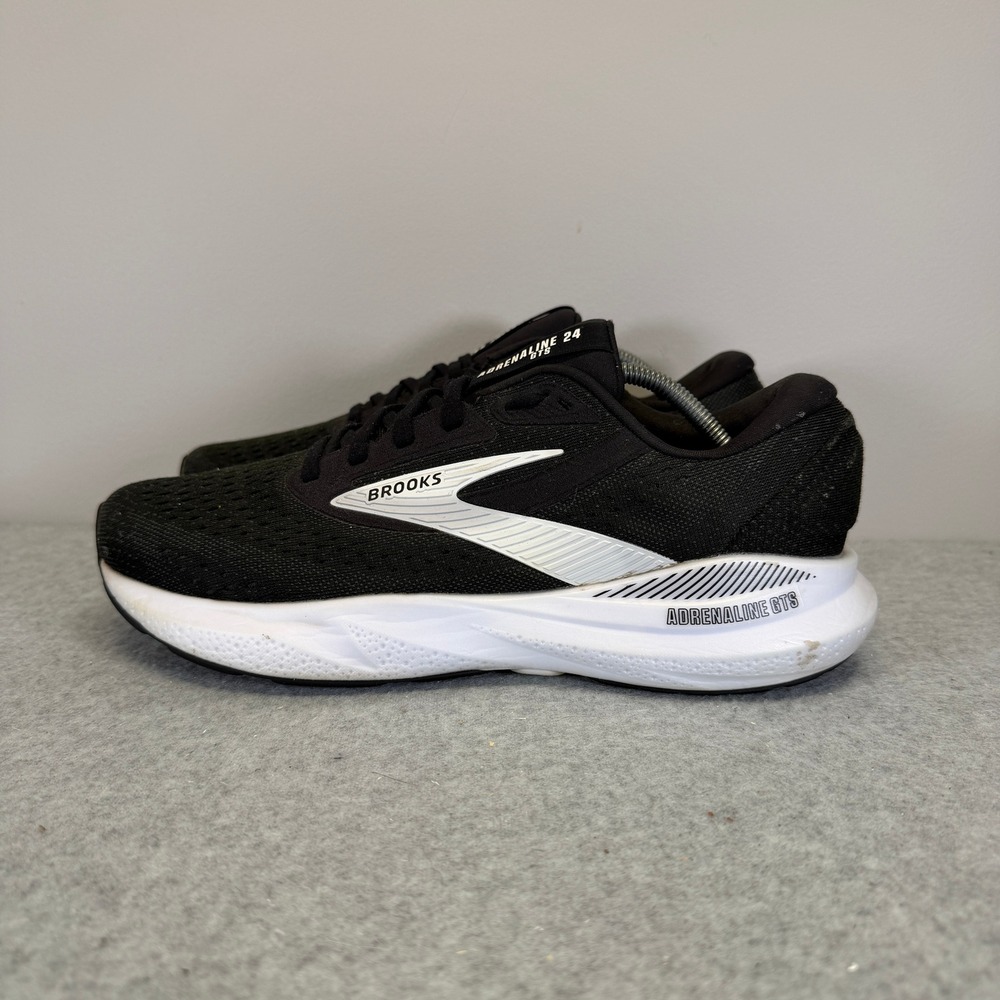 Brooks Adrenaline GTS 24 Womens Size 9.5 Wide Black & White Running 1204261D087
